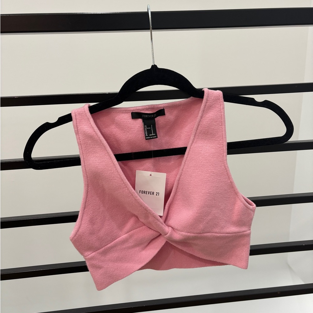 Forever 21 Blush Twist Crop Top